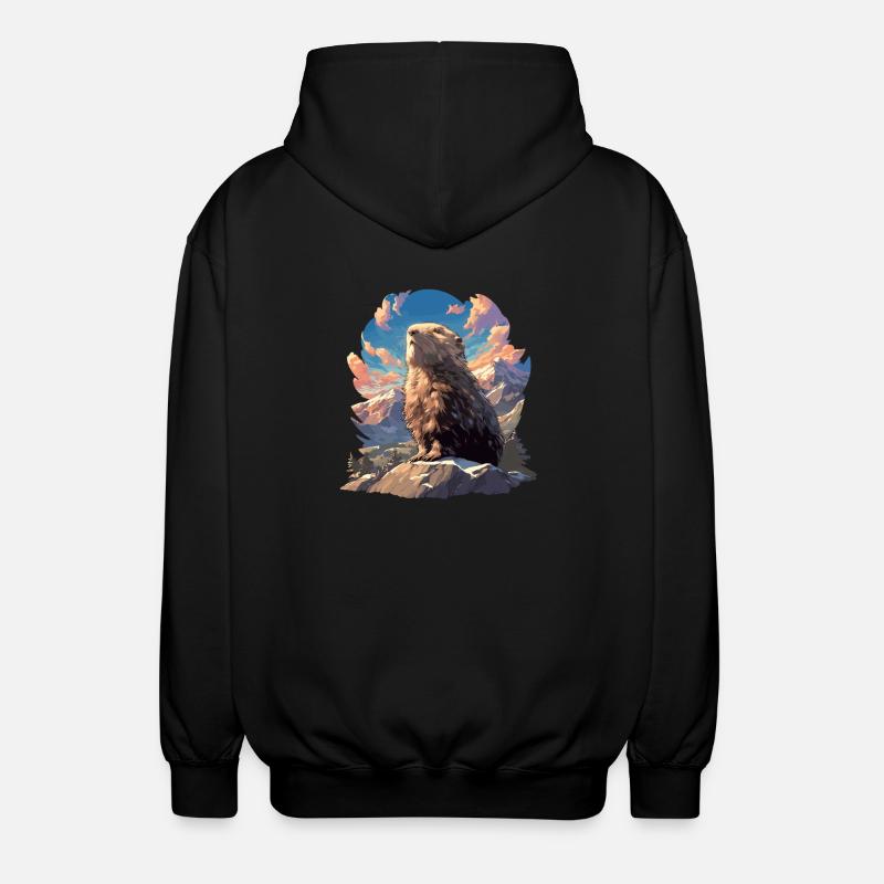 Lemminge Lemming - Unisex Kapuzenjacke - Schwarz