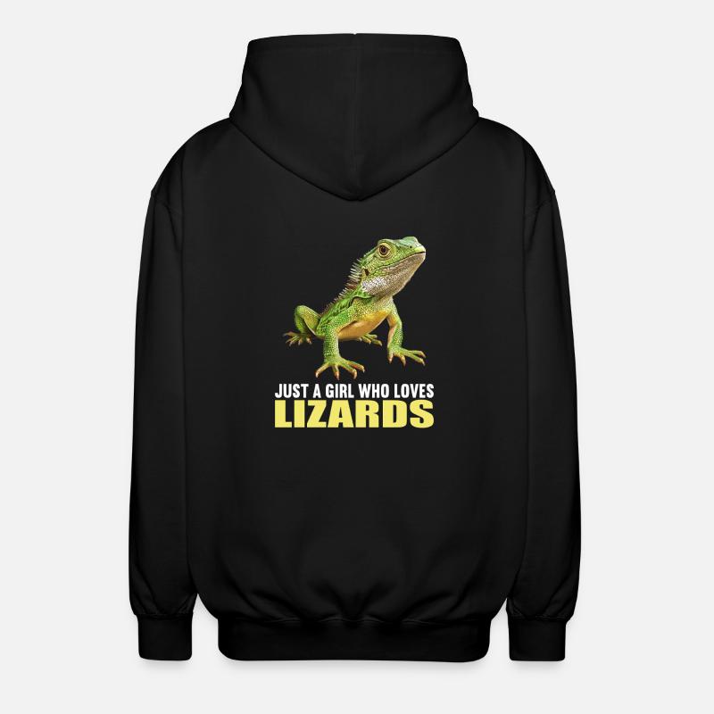 Eidechsen Eidechse - Unisex Kapuzenjacke - Schwarz