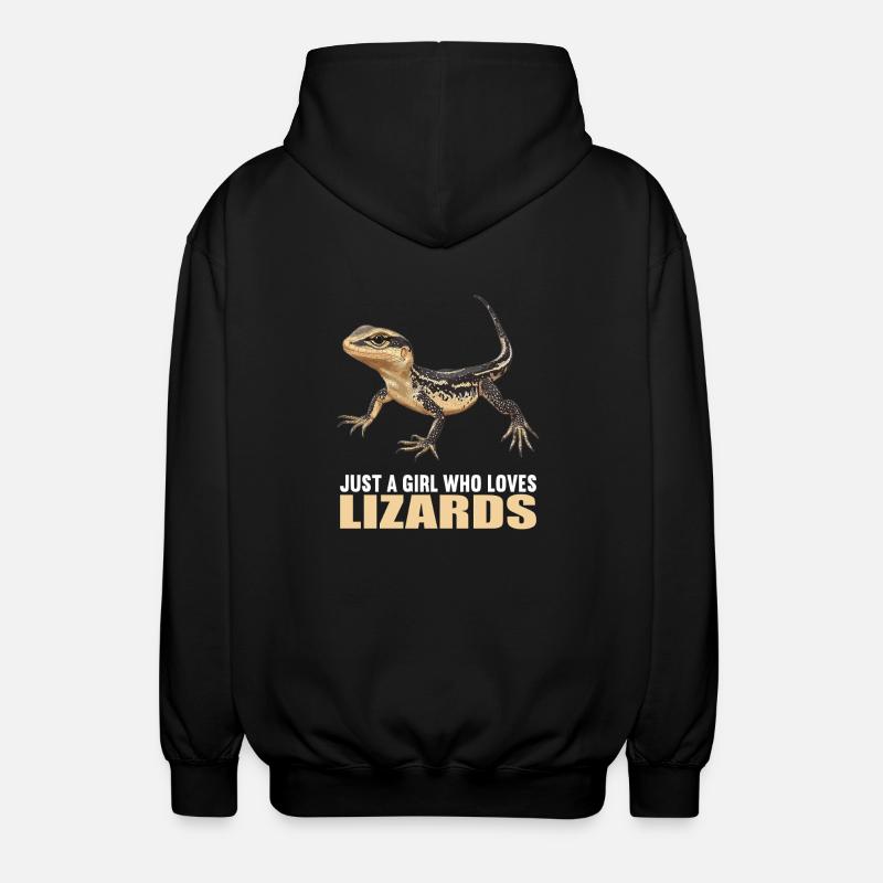 Eidechsen Eidechse - Unisex Kapuzenjacke - Schwarz