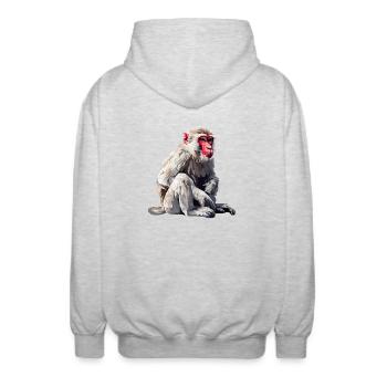 Macaque Macaque - Veste à capuche unisexe - gris clair chiné - Dos - AI Model Male 185 light (185cm)