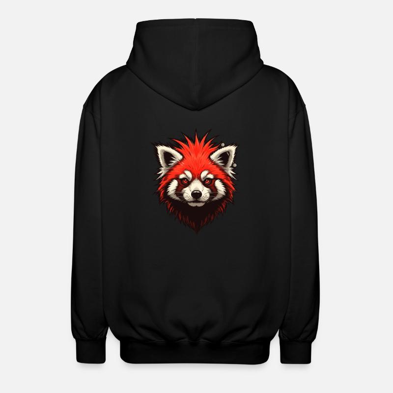Panda punk roux - Veste à capuche unisexe - noir