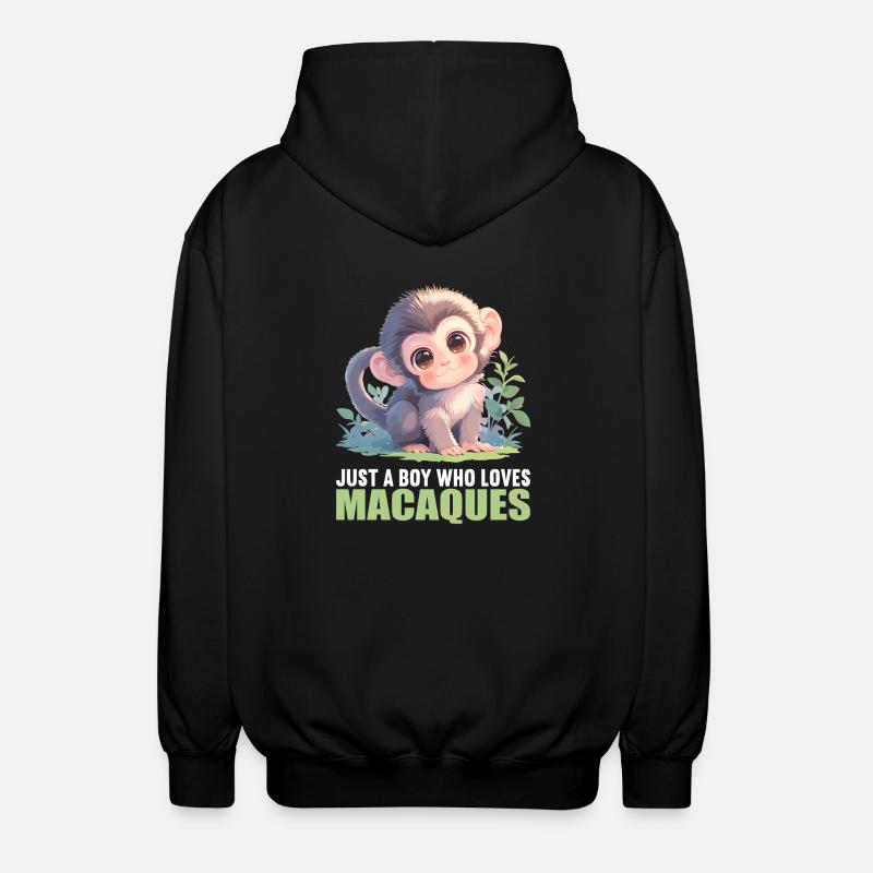 Macaque Macaque - Veste à capuche unisexe - noir