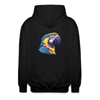 L’ère de l’ara - Veste à capuche unisexe - noir - Dos - AI Model Male 185 light (185cm)
