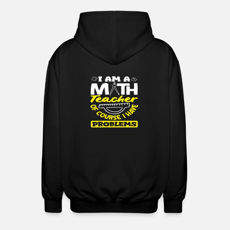 Math Teacher Math Gift - Unisex Hooded Jacket - black