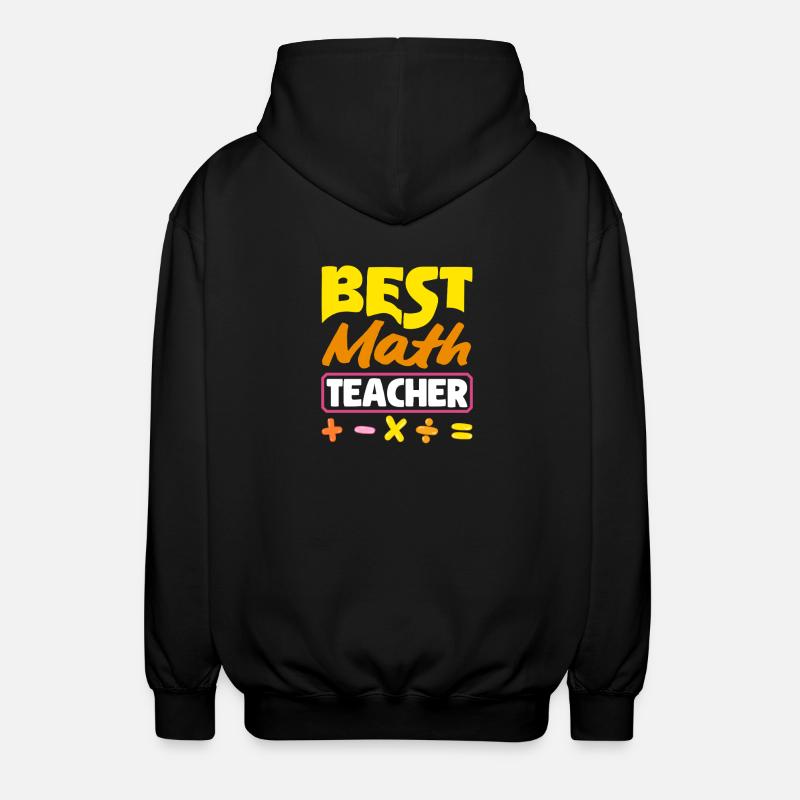 Math Teacher Math Gift - Unisex Hooded Jacket - black