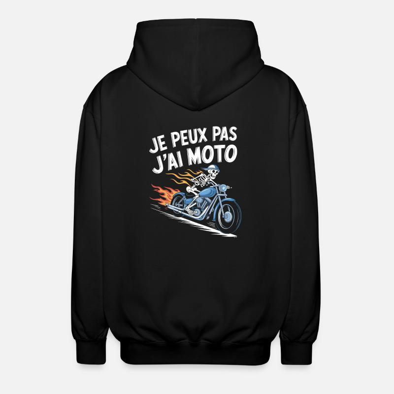 J'peux pas j'ai moto - Veste à capuche unisexe - noir