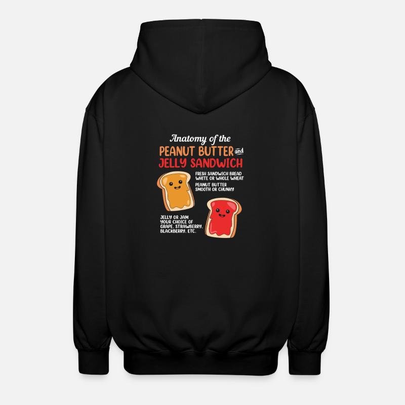 Erdnussbutter - Unisex Kapuzenjacke - Schwarz