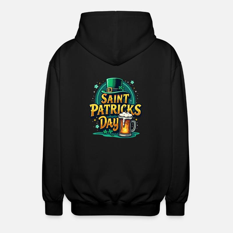 Bière de la Saint-Patrick - Veste à capuche unisexe - noir