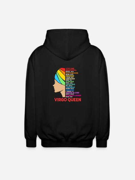 Zodiac sign Virgo - Unisex Hooded Jacket - black
