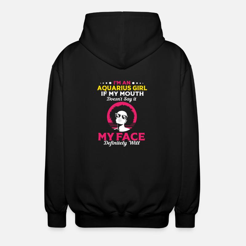 Sternzeichen Wassermann - Unisex Kapuzenjacke - Schwarz
