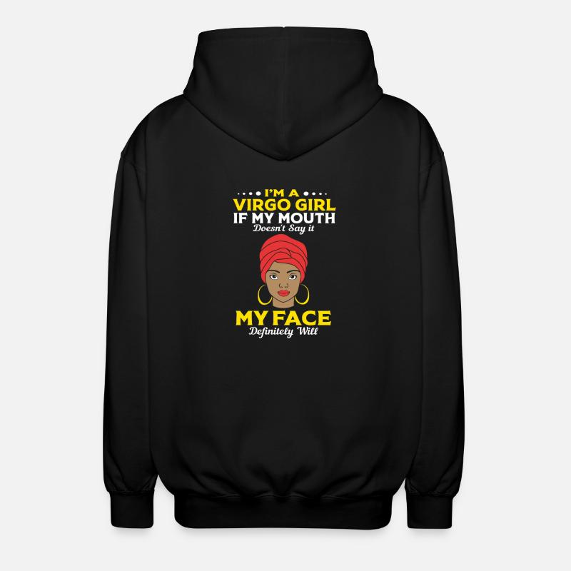 Sternzeichen Jungfrau - Unisex Kapuzenjacke - Schwarz