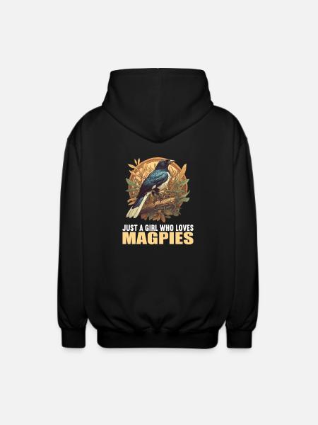 Magpies Magpie - Unisex Hooded Jacket - black