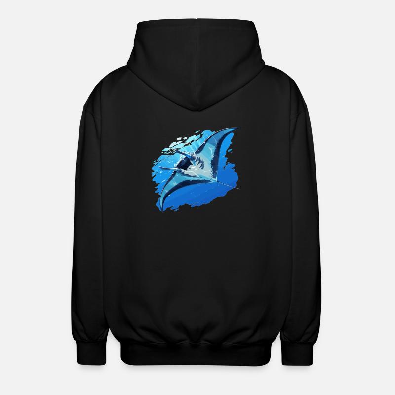 Manta Rays Manta Rays - Unisex Hooded Jacket - black