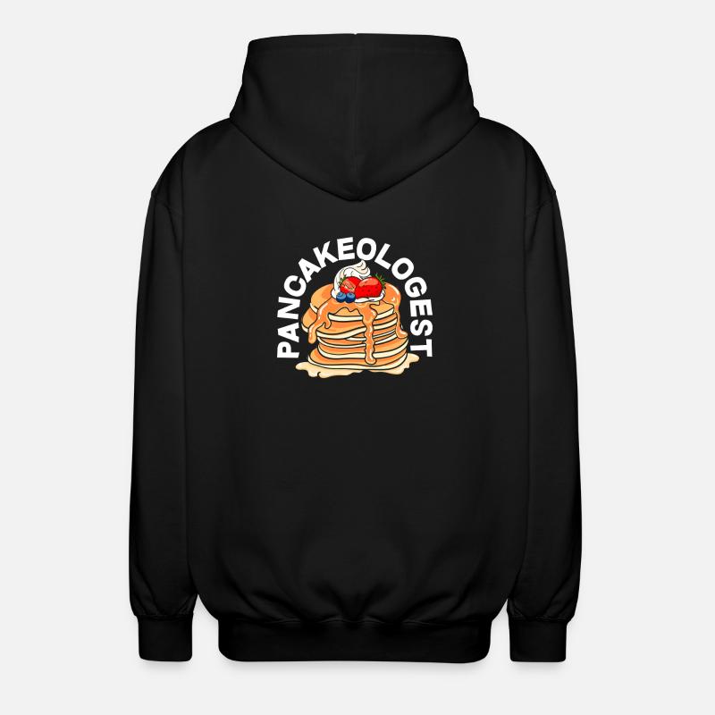 Pancakes Pancakeologist Breakfast Lovers - Unisex Hooded Jacket - black