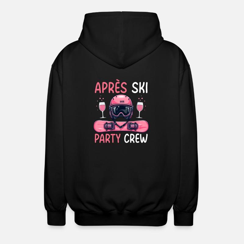 Équipe de fête après ski - Veste à capuche unisexe - noir
