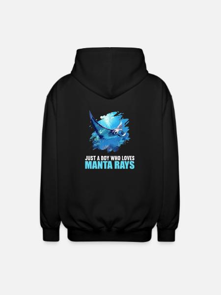Manta Rays Manta Rays - Unisex Hooded Jacket - black