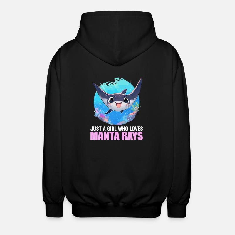 Mantas Manta Rochen - Unisex Kapuzenjacke - Schwarz