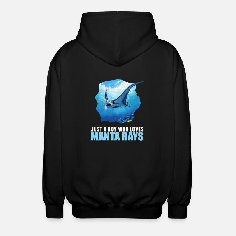 Mantas Manta Rochen - Unisex Kapuzenjacke - Schwarz