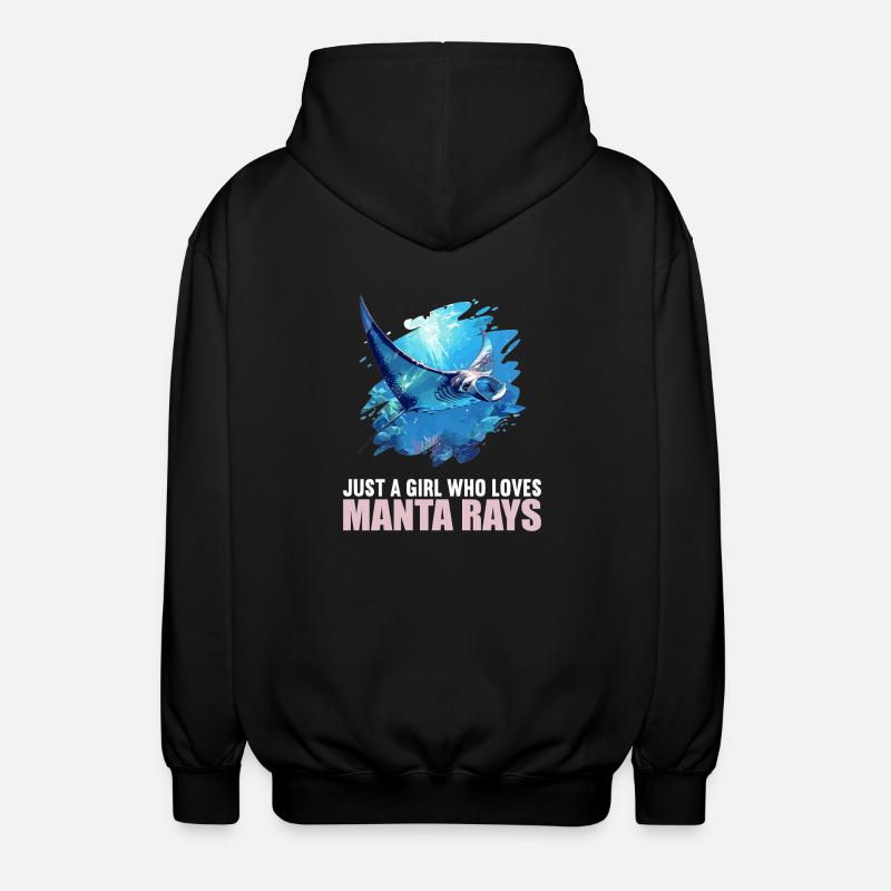 Mantas Manta Rochen - Unisex Kapuzenjacke - Schwarz