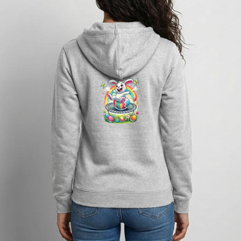 Easter Happy Easter Easter Bunny Easter Egg Spring Unisex Hooded Jacket