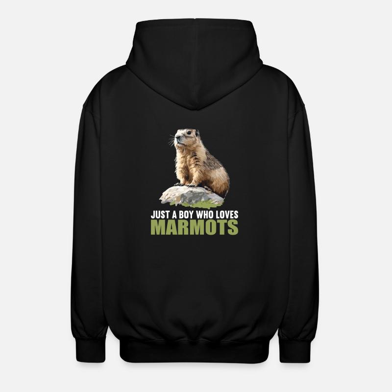 Murmeltiere Murmeltier - Unisex Kapuzenjacke - Schwarz