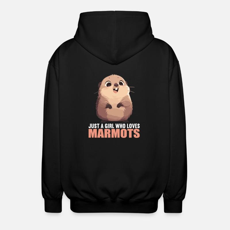 Murmeltiere Murmeltier - Unisex Kapuzenjacke - Schwarz