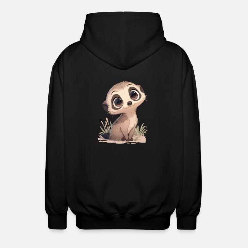 Meerkat Erdmännchen - Unisex Kapuzenjacke - Schwarz