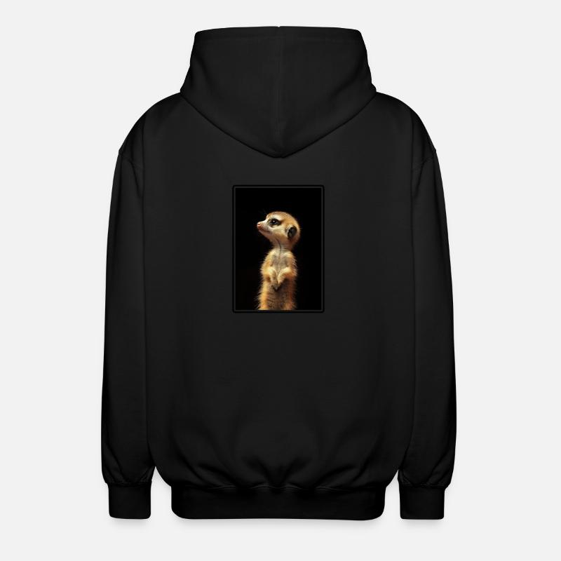 Meerkat Erdmännchen - Unisex Kapuzenjacke - Schwarz