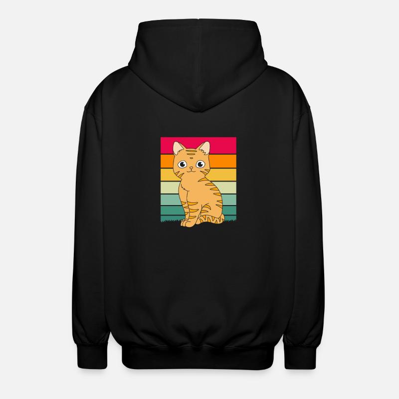 Tabby Katze - Unisex Kapuzenjacke - Schwarz