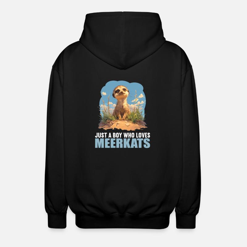 Meerkat Erdmännchen - Unisex Kapuzenjacke - Schwarz