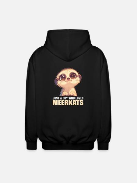 Meerkat Erdmännchen - Unisex Kapuzenjacke - Schwarz