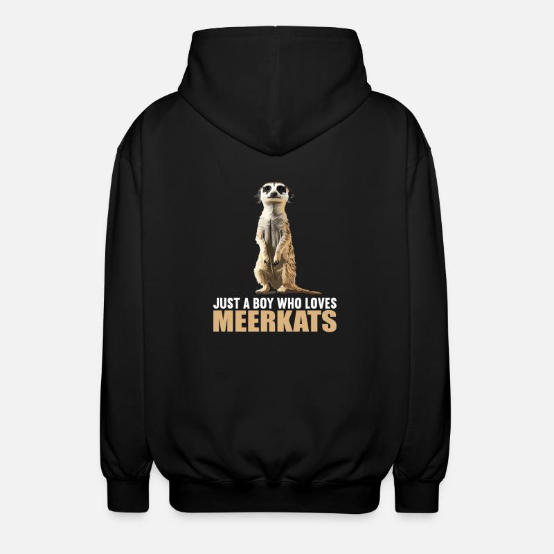 Meerkat Erdmännchen - Unisex Kapuzenjacke - Schwarz