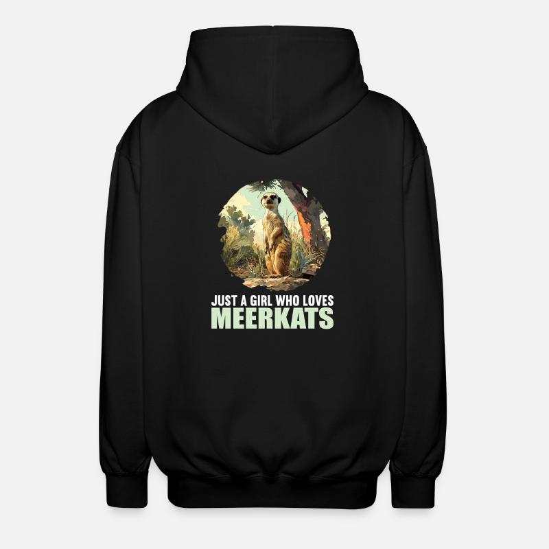 Meerkat Erdmännchen - Unisex Kapuzenjacke - Schwarz