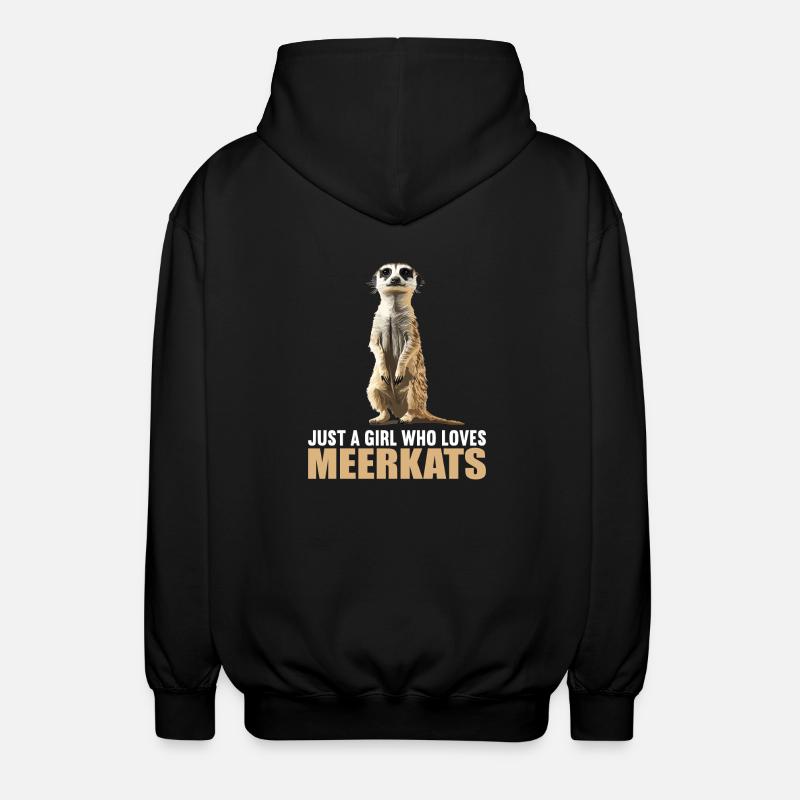 Meerkat Erdmännchen - Veste à capuche unisexe - noir