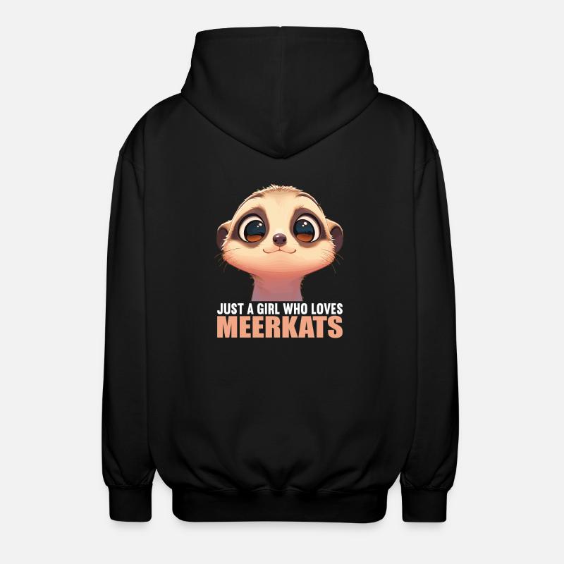 Meerkat Erdmännchen - Unisex Kapuzenjacke - Schwarz