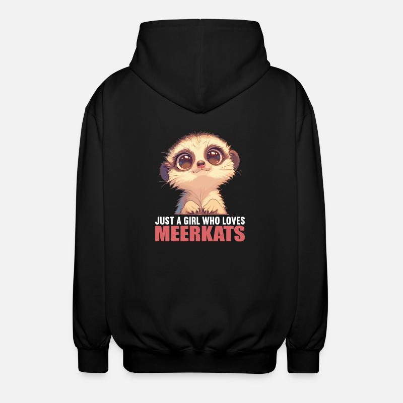 Meerkat Erdmännchen - Unisex Hooded Jacket - black