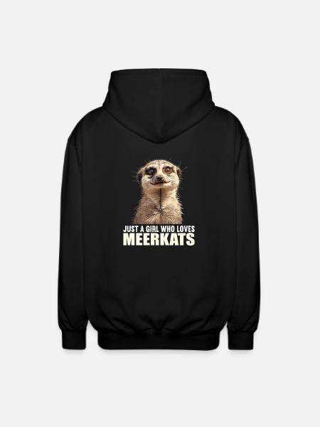 Meerkat Erdmännchen - Unisex Kapuzenjacke - Schwarz