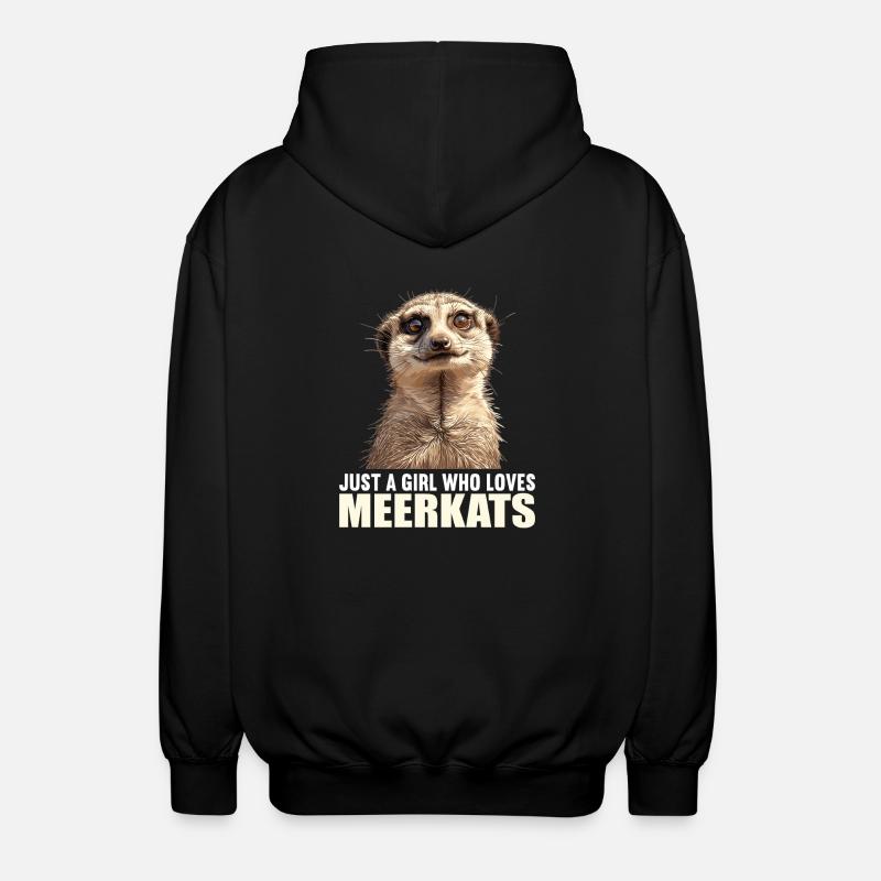 Meerkat Erdmännchen - Unisex Kapuzenjacke - Schwarz