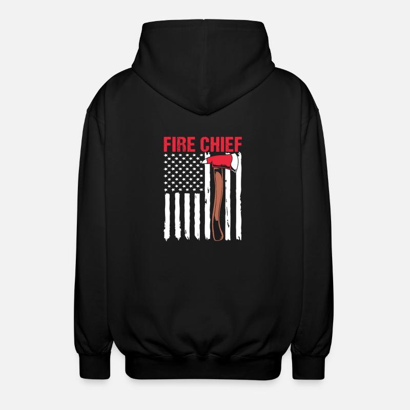Firefighter Child - Unisex Hooded Jacket - black