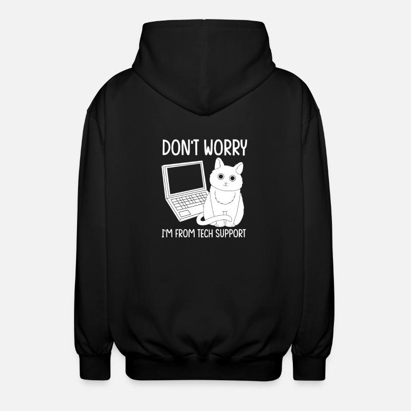 Tech Support - Unisex Kapuzenjacke - Schwarz