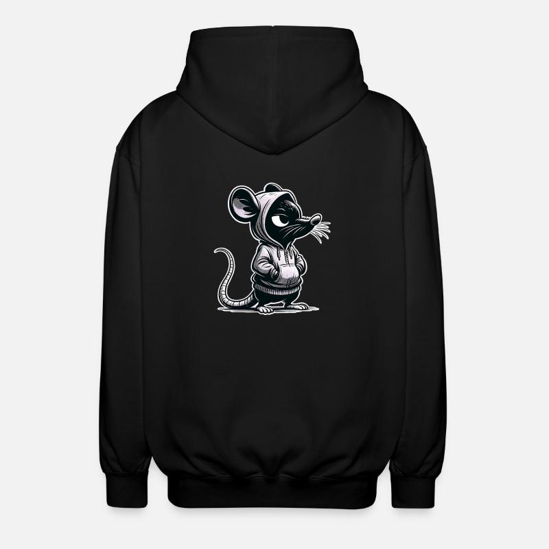 Mouse - Unisex Hooded Jacket - black