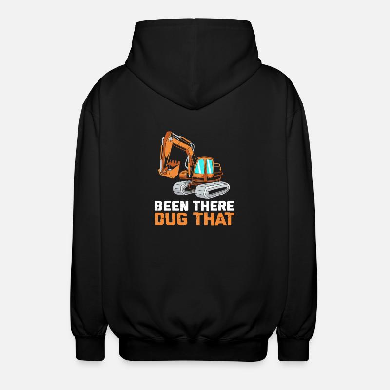 Baustelle Baggerfahrer Baggern - Unisex Kapuzenjacke - Schwarz
