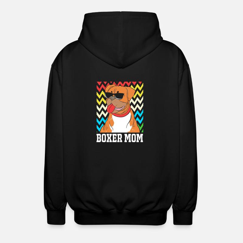 Chien Boxer - Veste à capuche unisexe - noir