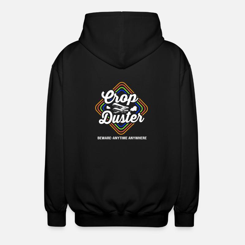 Crop Duster Flugzeug Pilot - Unisex Kapuzenjacke - Schwarz