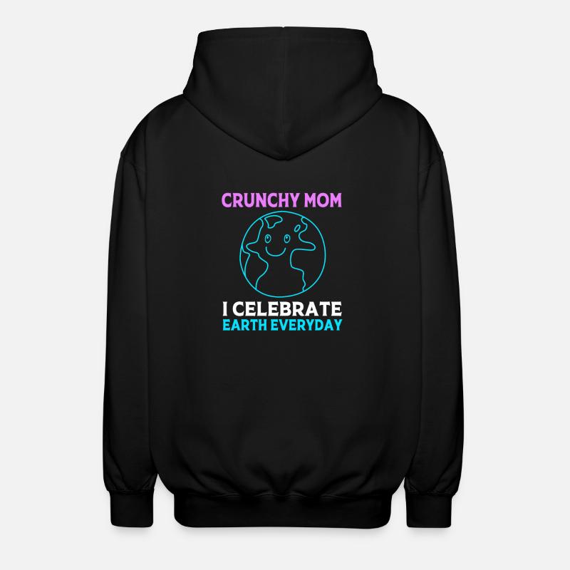 Crunchy Mama - Unisex Kapuzenjacke - Schwarz