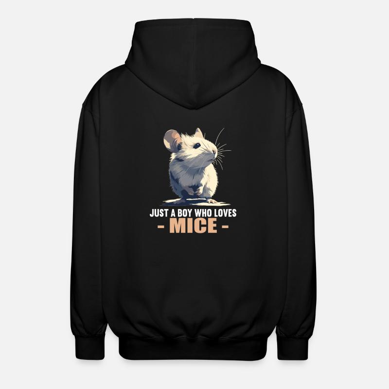 Mäuse Maus - Unisex Kapuzenjacke - Schwarz