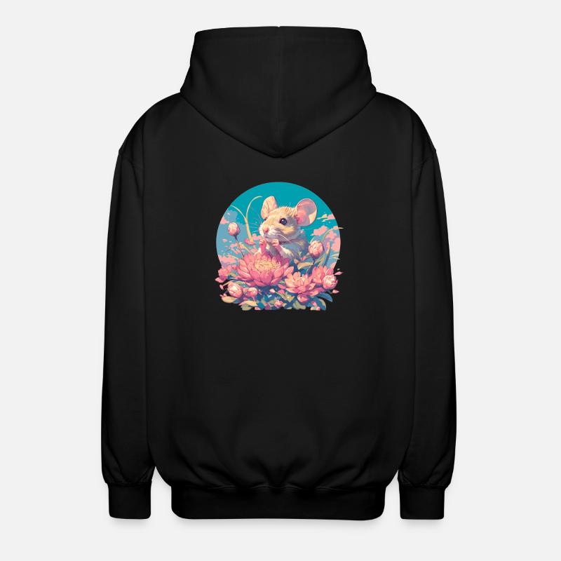 Mice Mouse - Unisex Hooded Jacket - black