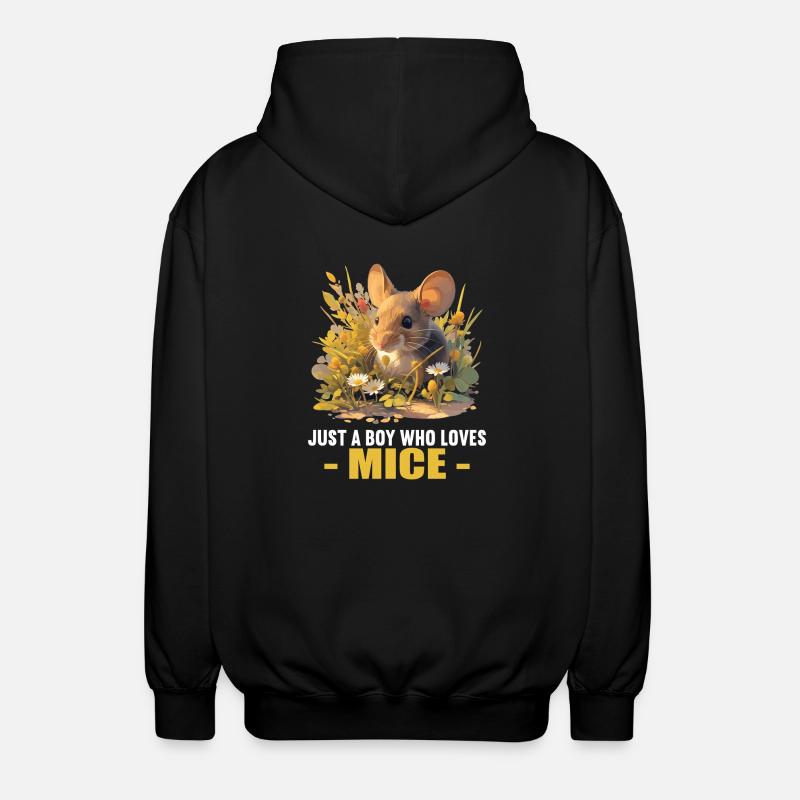 Mäuse Maus - Unisex Kapuzenjacke - Schwarz