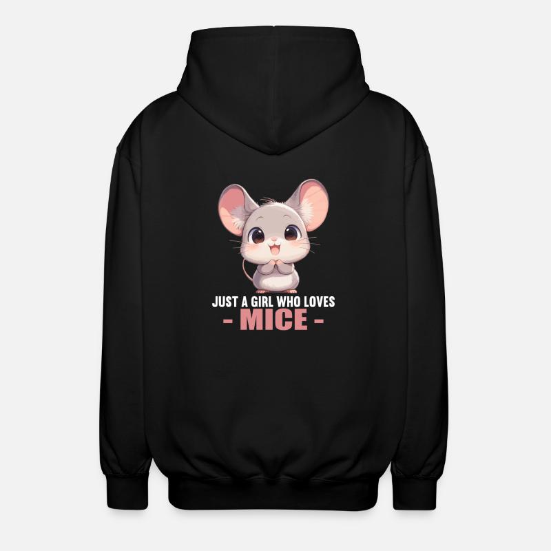 Mice Mouse - Unisex Hooded Jacket - black