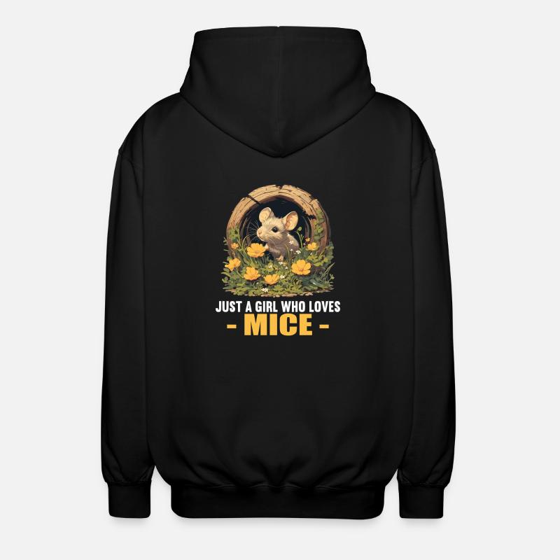 Mäuse Maus - Unisex Kapuzenjacke - Schwarz
